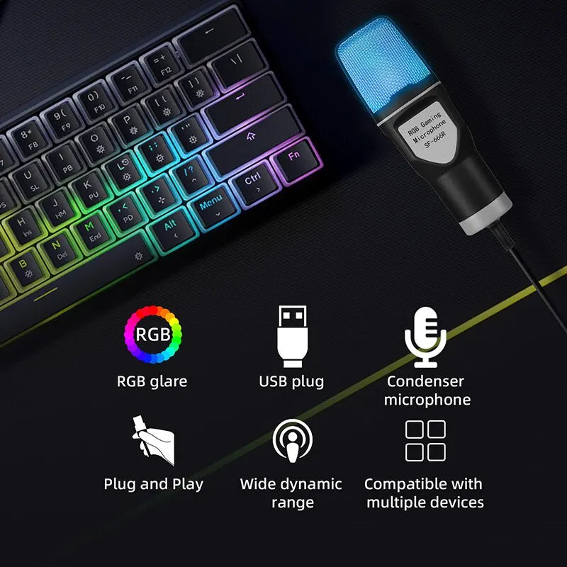 SF666R USB Microphone - Gaming & Recording Excellence - Blitzshopp.com