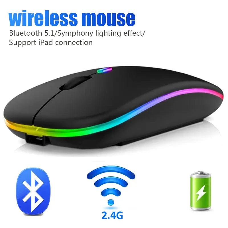 Aurora RGB Rechargeable Wireless Mouse - Blitzshopp.com