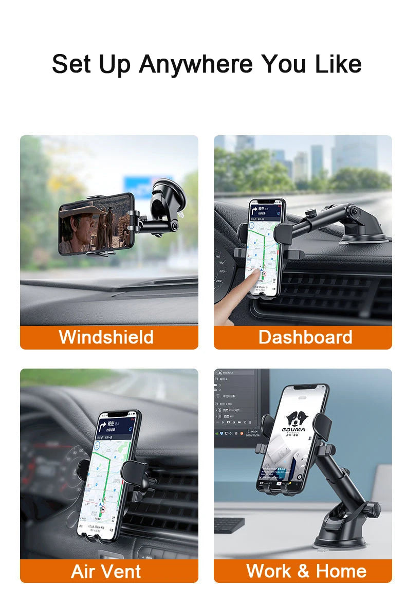 Reliable Sucker Car Phone Holder: Secure On-the-Go Mount  - Blitzshopp.com