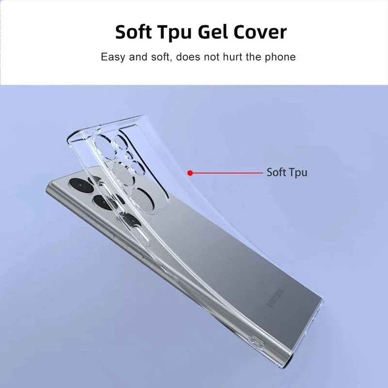 "Crystal Clear Protection: Soft Silicone Phone Case for Samsung Galaxy Series - Safeguard Your Device in Style!" - Blitzshopp.com