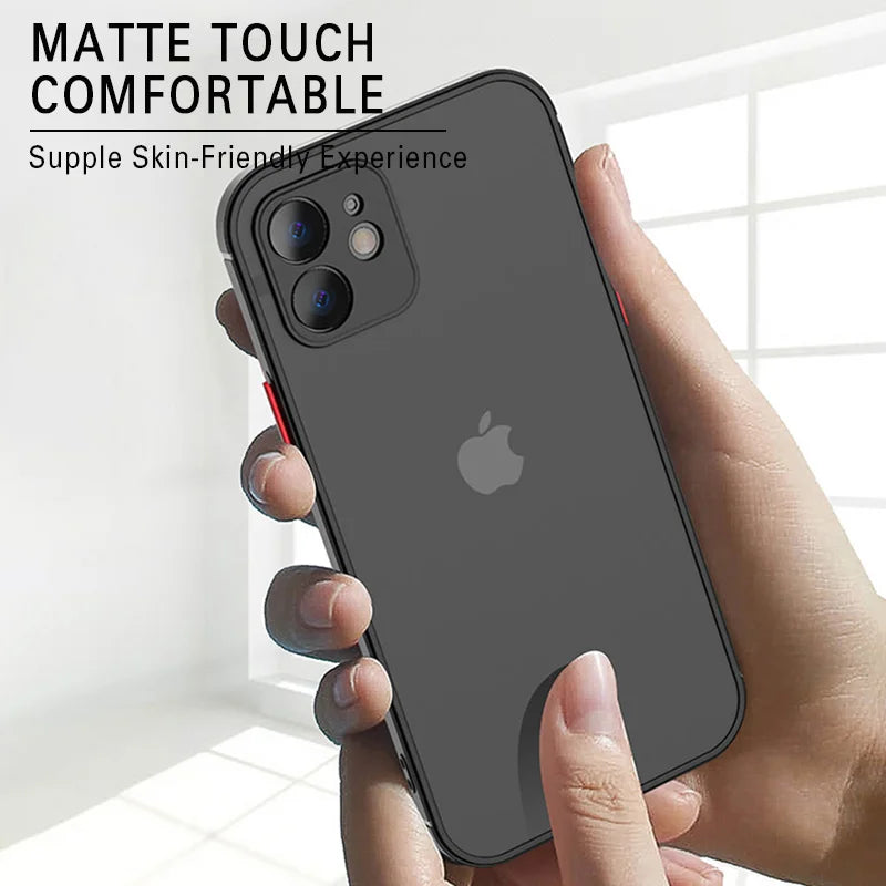 Luxury Matte Shockproof iPhone Case