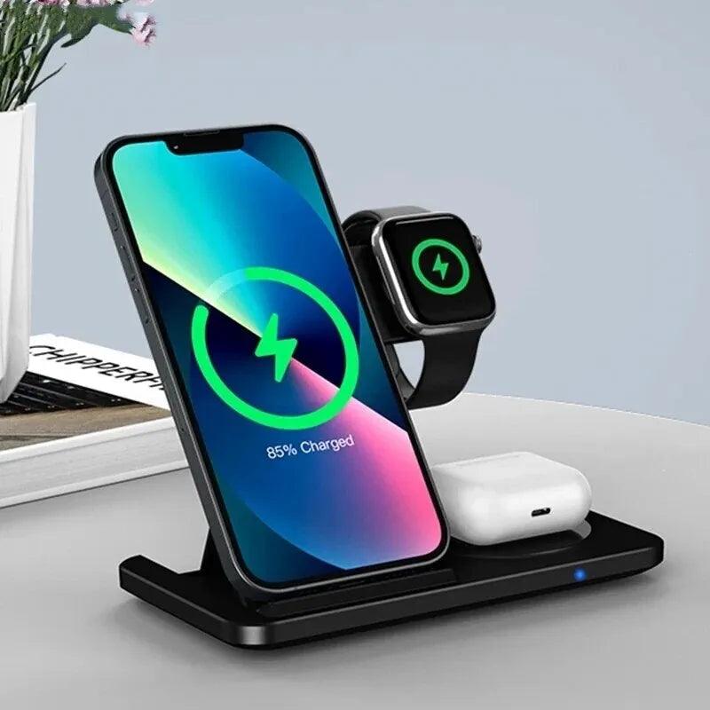 Elegance 3-in-1 Wireless Charging Hub for Apple Devices - Blitzshopp.com