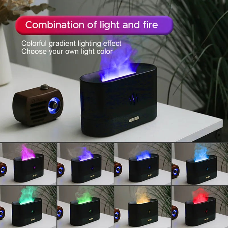 Kinscoter Aroma Diffuser with LED Flame Lamp  - Blitzshopp.com