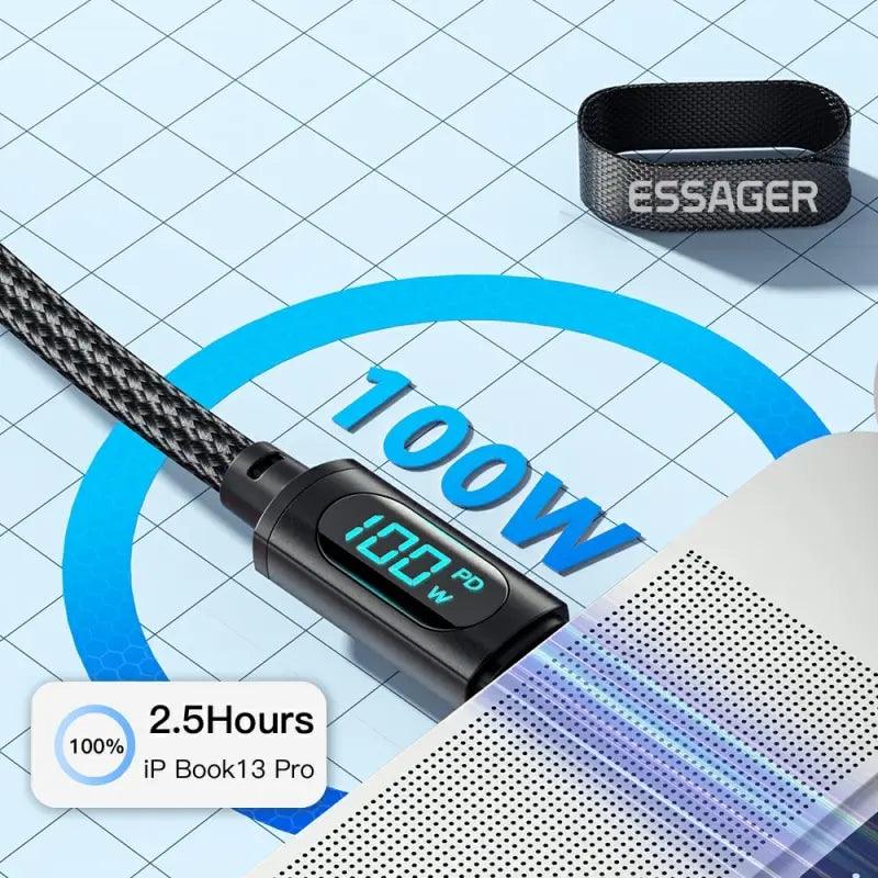 Essager 100W PD Fast Charging Cable - Blitzshopp.com