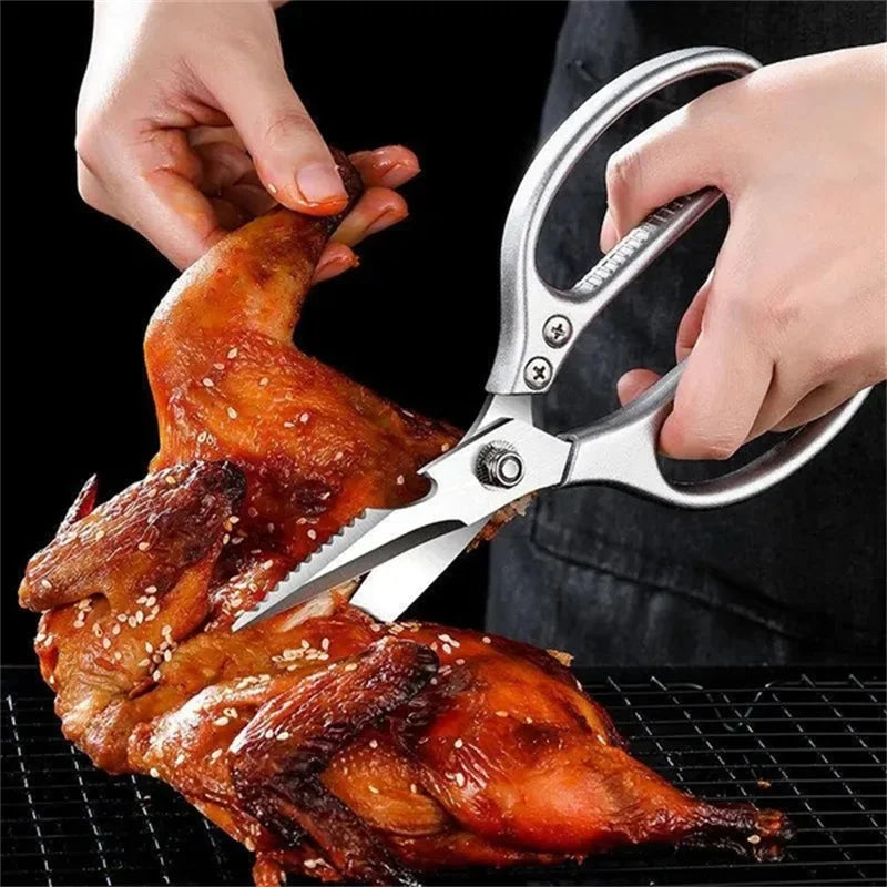 Kitchen Powerful Scissors Chicken Bone Scissors Stainless Steel Multi-Function Bottle Opener Scissors Fish Scale Scissors SK5 - Blitzshopp.com