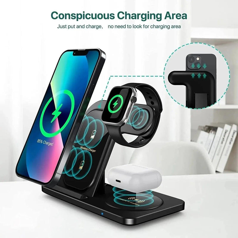 Elegance 3-in-1 Wireless Charging Hub for Apple Devices - Blitzshopp.com