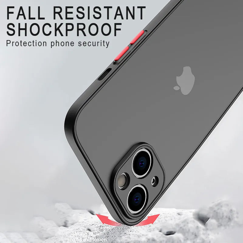 Luxury Matte Shockproof iPhone Case