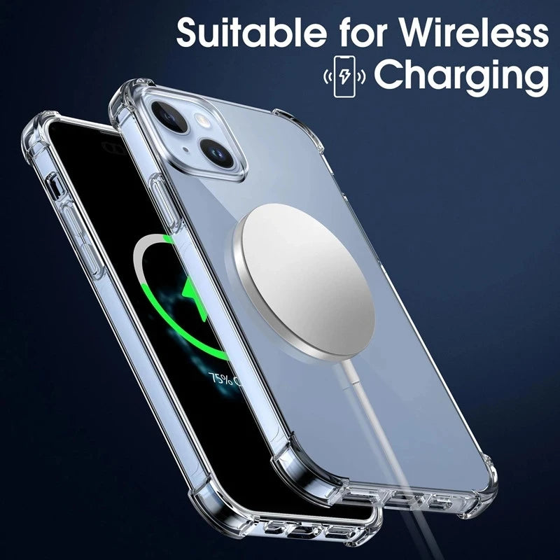 "Ultimate Protection, Maximum Clarity: Thick Shockproof Silicone Clear Phone Case for iPhone - Safeguard Your Device in Style!" - Blitzshopp.com