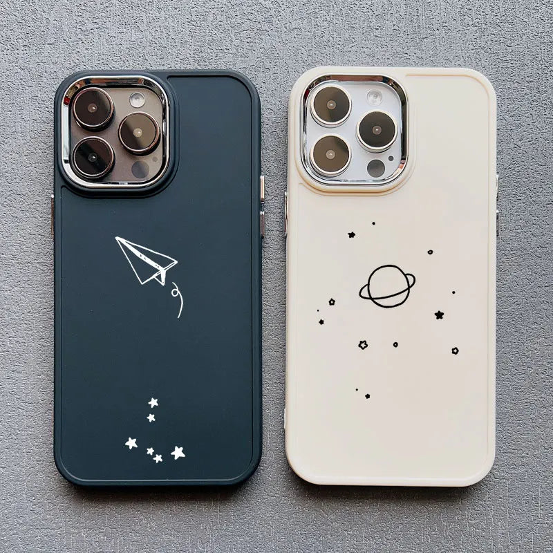 "Elevate Your Love: Aircraft Airplane Heart Couple Phone Case - Let Your Love Take Flight with Style!" - Blitzshopp.com