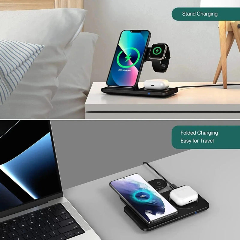 Elegance 3-in-1 Wireless Charging Hub for Apple Devices - Blitzshopp.com