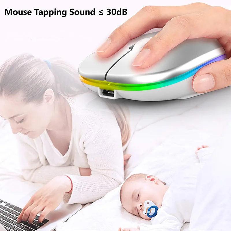 Aurora RGB Rechargeable Wireless Mouse - Blitzshopp.com