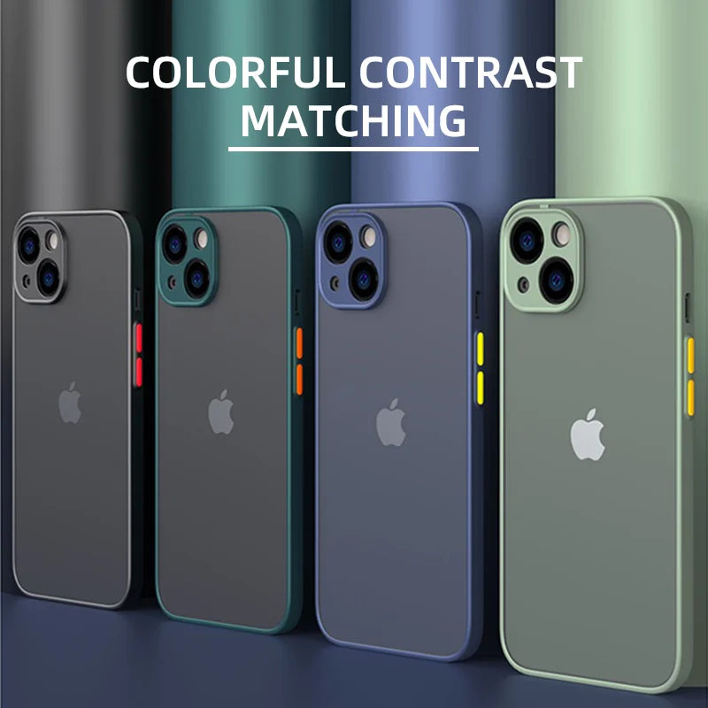 Luxury Matte Shockproof iPhone Case